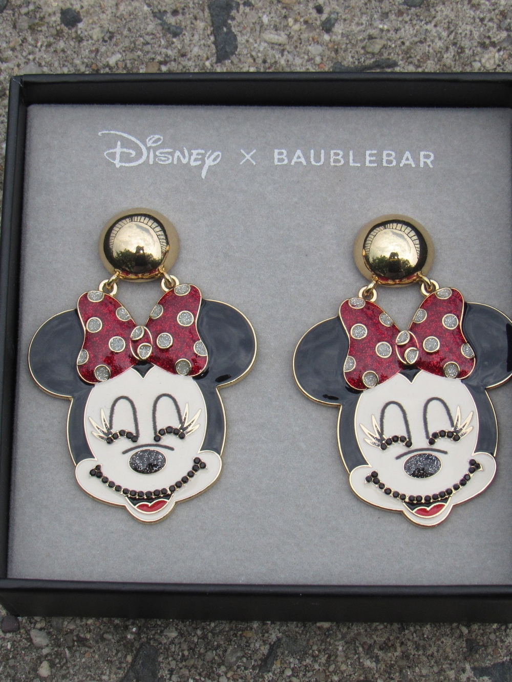 BaubleBar x Disney Minnie Mouse Red Bow Drop Earrings